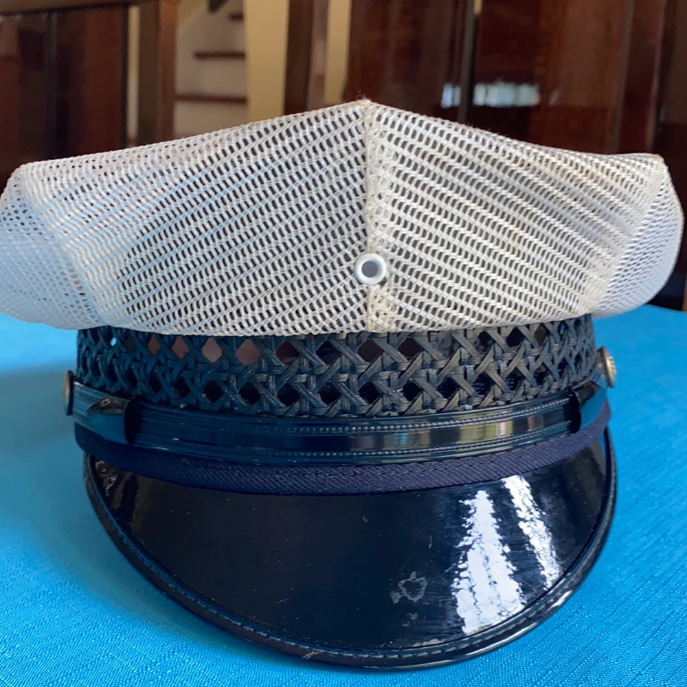 Sentry White Vintage vintage security guard hat